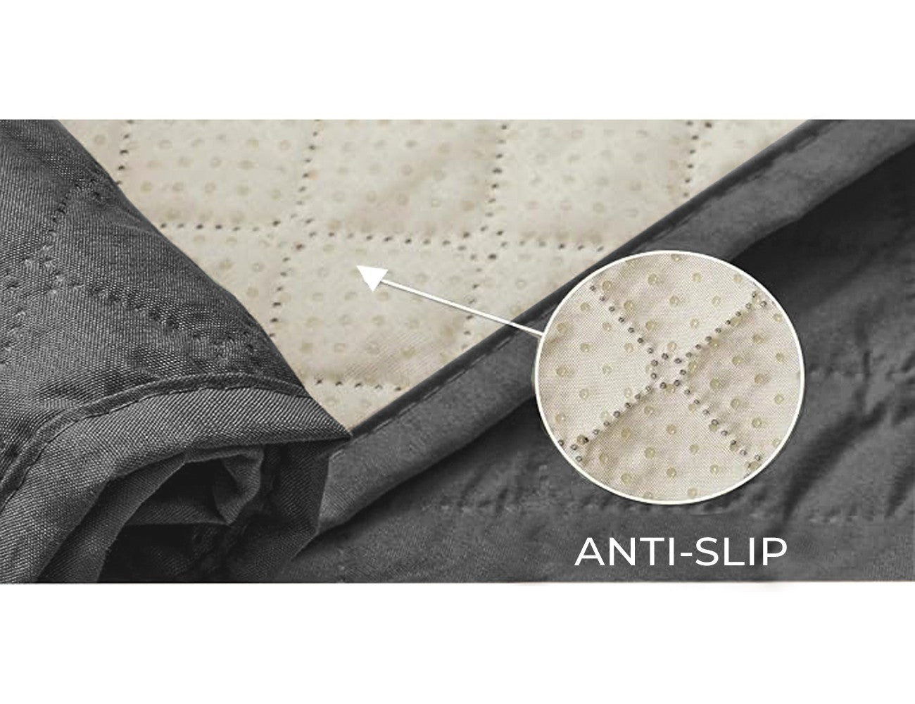 Copridivano Impermeabile Tasche Laterali Proteggi Divano Antimacchia Antiscivolo 2 Posti Antracite