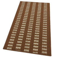 Tappeto Cucina Morbido 3D Assorbente Lavabile Antiscivolo Passatoia Bordata A Righe 57x180 Marrone