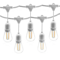 CATENARIA LUCI 5MT E 10 PORTALAMPADE E27 BIANCA ALLUNGABILE IP54 INTERNO ESTERNO