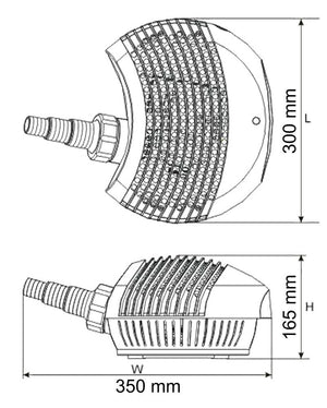 Pompa dell'acqua per laghetto filtro filtrazione koi corso d'acqua eco 5200 litri all'ora 40 watt 16_0002068