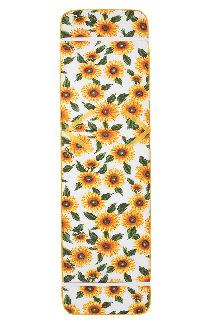 Cuscino Sdraio Morbido Girasoli Copri Seduta Lettino Prendisole Pieghevole Made In Italy Bianco