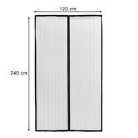 Tenda Zanzariera Magnetica Calamitata 120x240 Cm Nera Universale Porta Finestra Anti Insetti Mosche
