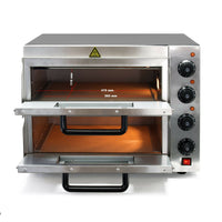 Forno pizza 3000 watt 2 stadi acciaio raffinato alimentare pietra refrattaria per pizza 16_0002440
