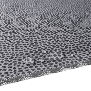 Tovaglia Antimacchia Maculata Bordata Cotone Plastificato Copritavolo Casa Cucina Grigio 135x135 Cm