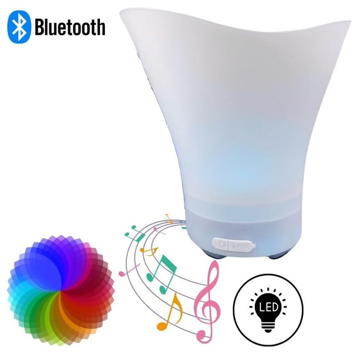ALTOPARLANTE BLUETOOTH SECCHIELLO GHIACCIO CON LUCI LED PER EVENTI FESTE DISCO