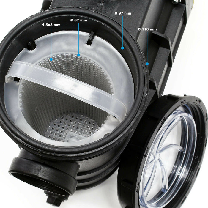 Pompa per piscina 8000 l/h 380 watt pompa di filtraggio circolazione acqua piscina 16_0001461