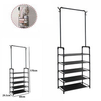 STENDER APPENDIABITI ATTACCAPANNI SCARPIERA 5 RIPIANI CAPPELLIERA METALLO NERO
