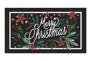 Zerbino Natalizio Gomma Sostenibile 40x70 Cm Asciugapassi Natale Ingresso Antiscivolo Dis.D