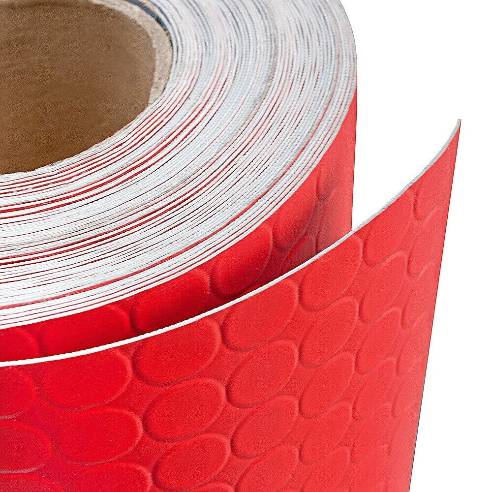 Tappeto Gomma Pvc Rosso 100x1000 Cm Passatoia Rivestimento Copri Pavimento Pedana Bolle Antiscivolo
