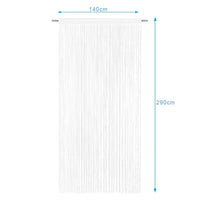 Tenda a Fili Elegante Per Porte Finestre Pannello 140x290 Cm Divisorio Camere Stanze Ambienti Bianco