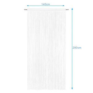 Tenda a Fili Elegante Per Porte Finestre Pannello 140x290 Cm Divisorio Camere Stanze Ambienti Bianco