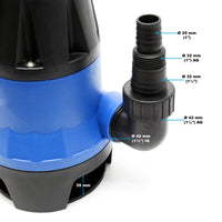 Elettropompa sommergibile per acque reflue 750 watt 12500 l/h drenaggio pozzo giardino evacuazione blu 16_0000622