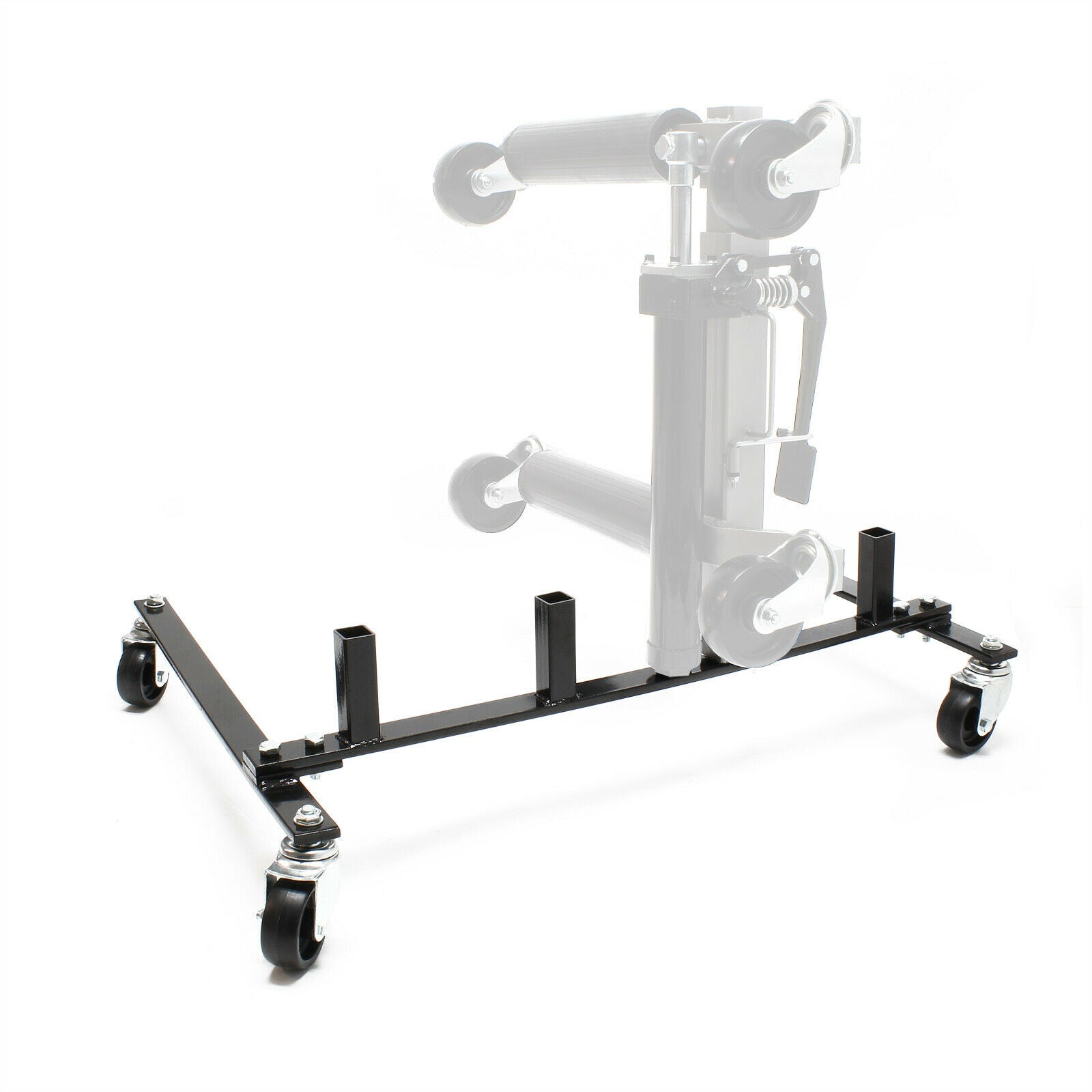 Supporto mobile per rack di stoccaggio per 4 carrelli con martinetto idraulico rack di trasporto 16_0002928