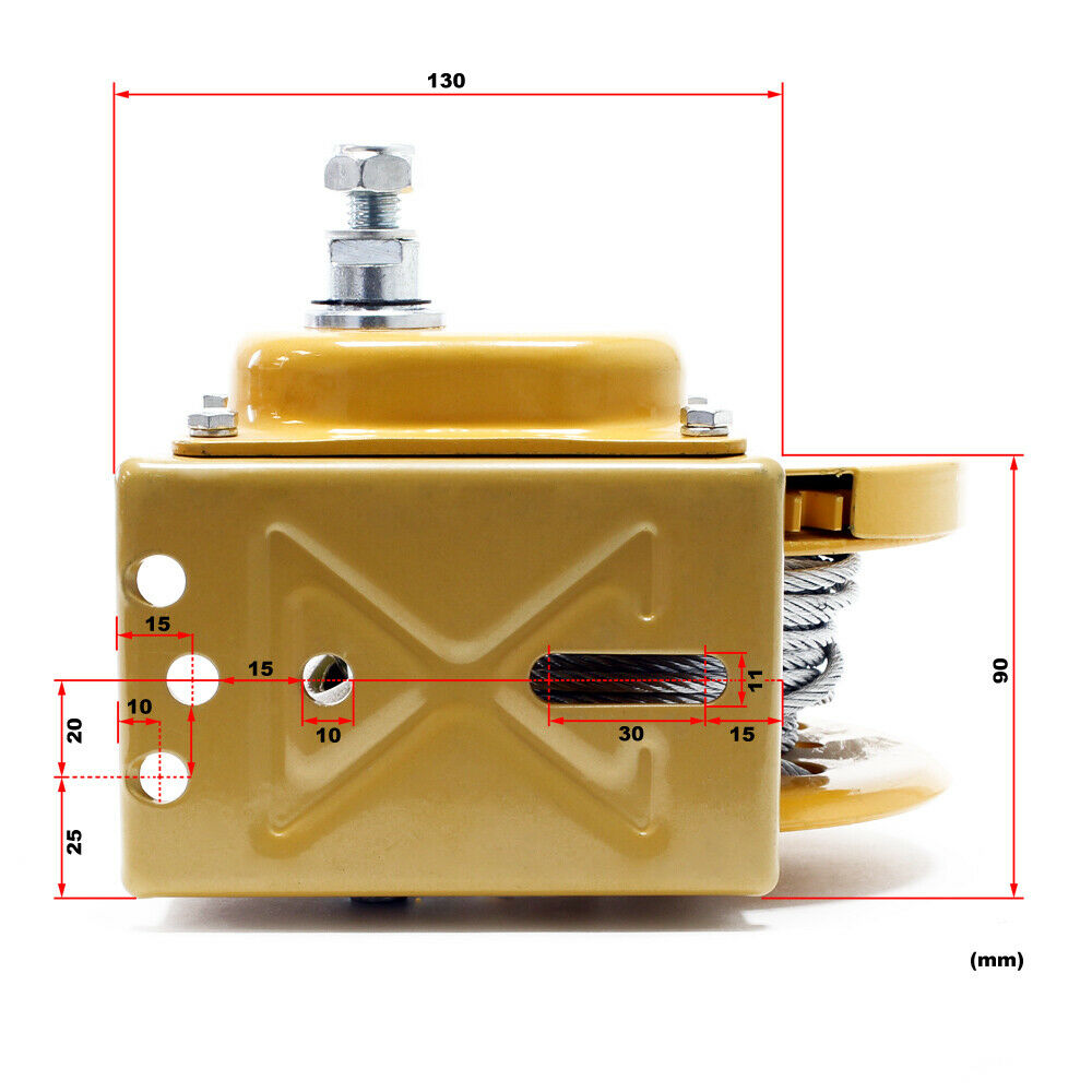 Verricello manuale con rapporto di trasmissione 4,2:1 max. Paranco da 540 kg 10 mt 16_0000518