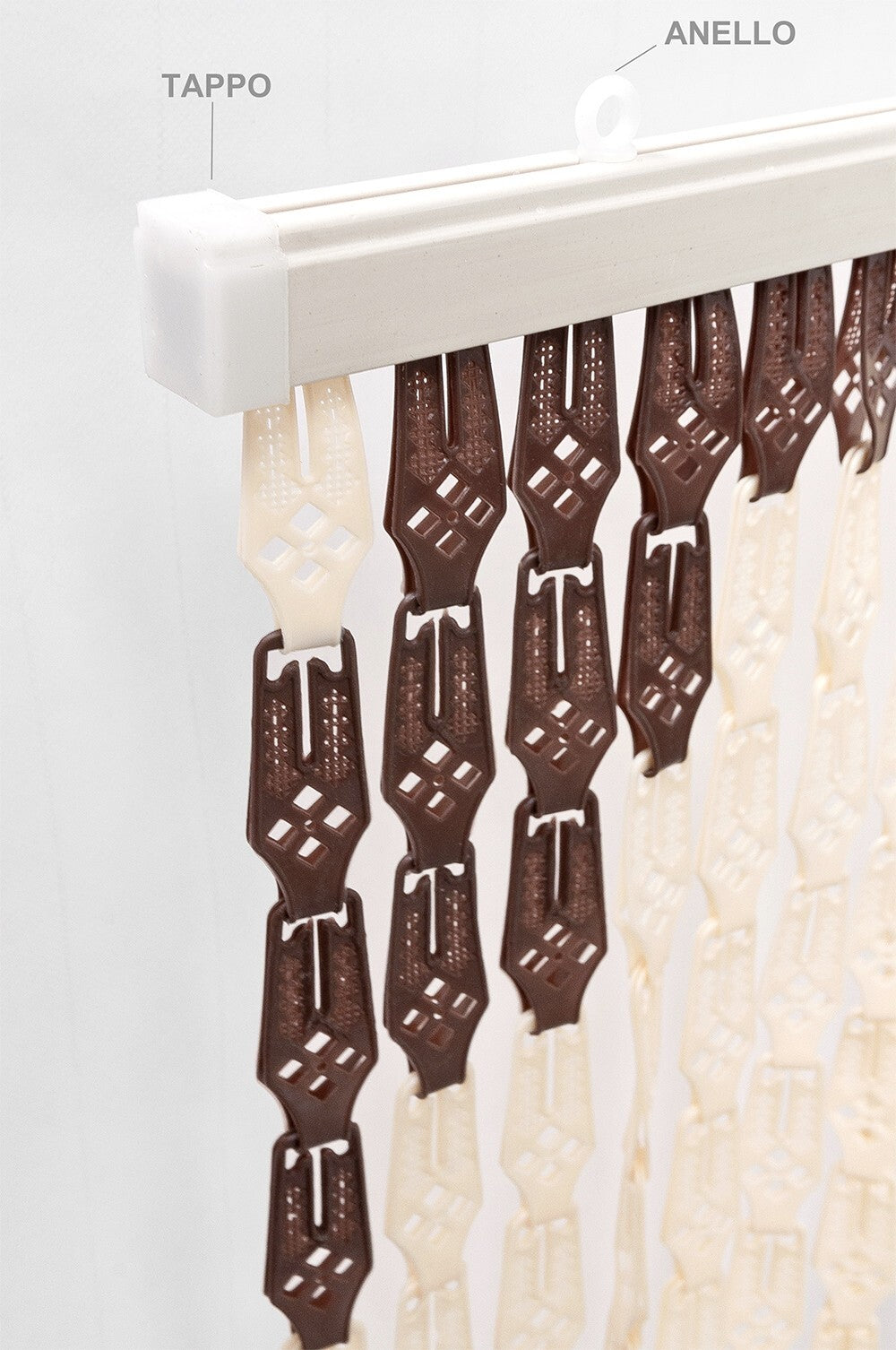 Tenda Piastrine Pvc Etnica Finestra Porta Entrata Interno Esterno Zanzariera Antimosche 120x230 (A)