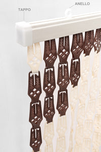 Tenda Piastrine Pvc Etnica Finestra Porta Entrata Interno Esterno Zanzariera Antimosche 120x230 (A)