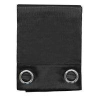 Tenda Porta Finestra 140x280 Cm Raso Sintetico 1 Pannello Coprente Occhielli Acciaio Nero