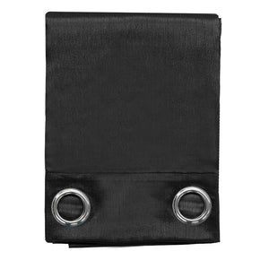 Tenda Porta Finestra 140x280 Cm Raso Sintetico 1 Pannello Coprente Occhielli Acciaio Nero