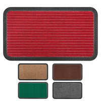 Zerbino Ingresso Antiscivolo Robusto Assorbente Tappeto Gommato Asciugapassi Bordeaux 25x60 cm