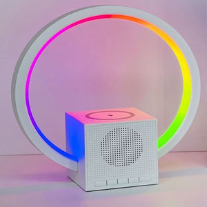 CASSA SPEAKER RICARICABILE LAMPADA LED RGB RICARICA WIRELESS BLUETOOTH RADIO 258