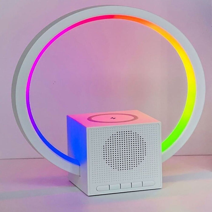 CASSA SPEAKER RICARICABILE LAMPADA LED RGB RICARICA WIRELESS BLUETOOTH RADIO 258