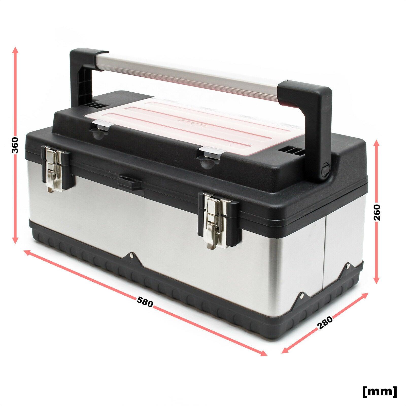 Cassetta portautensili cm 59 raffinata cassa portautensili in acciaio con maniglia 16_0000269