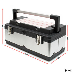 Cassetta portautensili cm 59 raffinata cassa portautensili in acciaio con maniglia 16_0000269