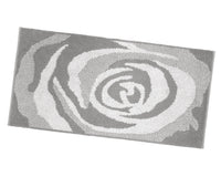 Tappeto Bagno Scendiletto 65x140 cm Puro Cotone Rosa Elegante Assorbente Antiscivolo Grigio