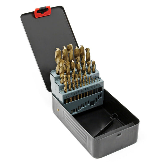 Set di 25 punte elicoidali diametro 1-13 mm Set di foratura per metalli 135° punta da officina 16_0002709