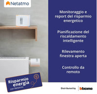 Netatmo NTH01-IT-EC Termostato Wifi Intelligente per caldaia individuale