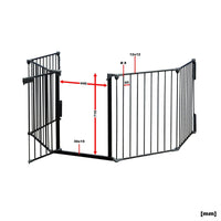Barriera di protezione per camino da 300 cm griglia di sicurezza per bambini 16_0002545