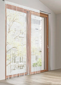 Tenda a Fili Elegante Per Porte Finestre Pannello 140x290 Cm Divisorio Camere Stanze Ambienti Bianco