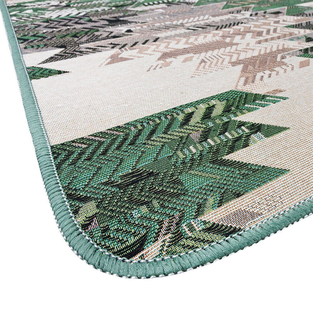 Tappeto Cucina Etnico 54x190 Cm Moderno Passatoia Antiscivolo Tessuto Gobelin Lavabile Verde