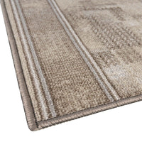 Passatoia Scala Scalinata Ingresso 67x600 Cm Bordata Tappeto Corridoio Gradini Antiscivolo Beige