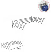 STENDIBIANCHERIA ESTENSIBILE A PARETE ALLUMINIO CROMATOSALVASPAZIO 100CM 73211