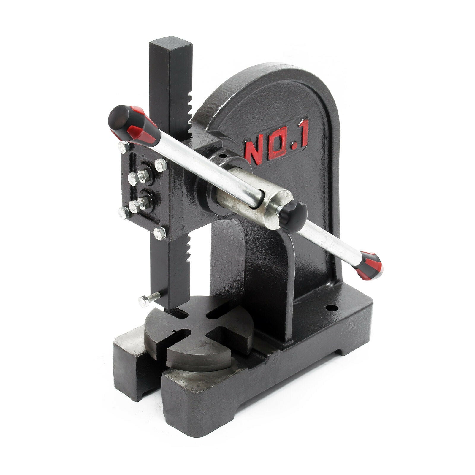 Pressa manuale a leva a cremagliera attrezzo da officina in ghisa 1000 kg 16_0000575