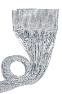 Tenda a Fili Elegante Per Porte Finestre Pannello 140x290 Cm Divisorio Camere Stanze Ambienti Grigio