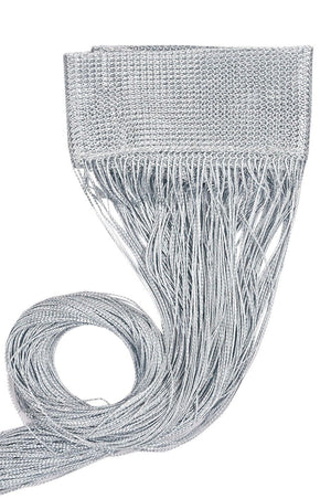 Tenda a Fili Elegante Per Porte Finestre Pannello 140x290 Cm Divisorio Camere Stanze Ambienti Grigio