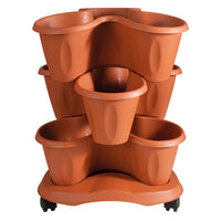 SET VASO TRIFOGLIO CM40X51HLT6-TERRACOTTA