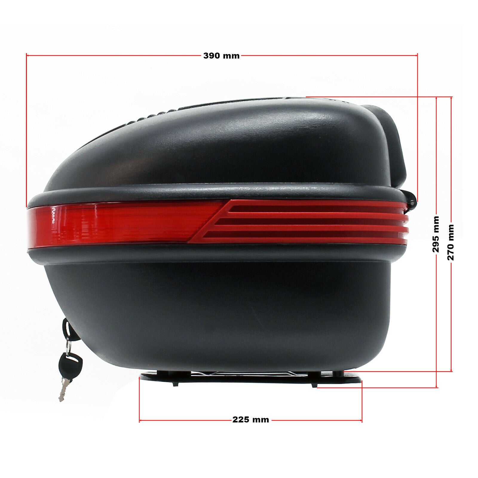 Bauletto 31 litri bauletto per moto scooter quad portapacchi nero opaco portaoggetti 16_0000488