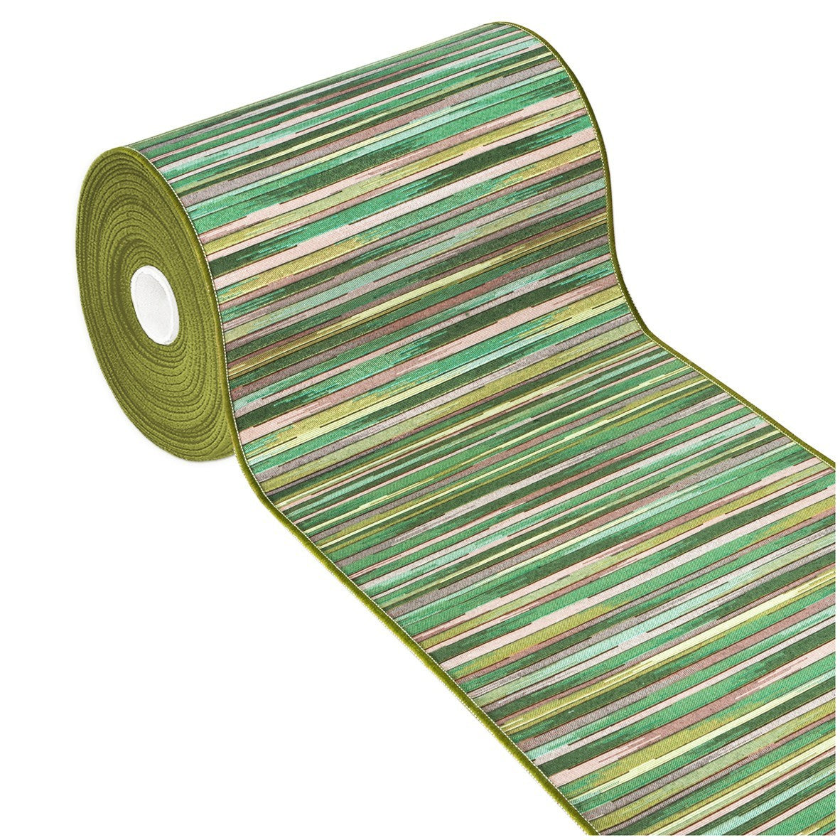 Tappeto Cucina Bordato Tessitura Piatta Bagno Camera Corridoio Stile Bamboo Verde 52x110 cm