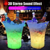 ALTOPARLANTE BLUETOOTH SECCHIELLO GHIACCIO CON LUCI LED PER EVENTI FESTE DISCO