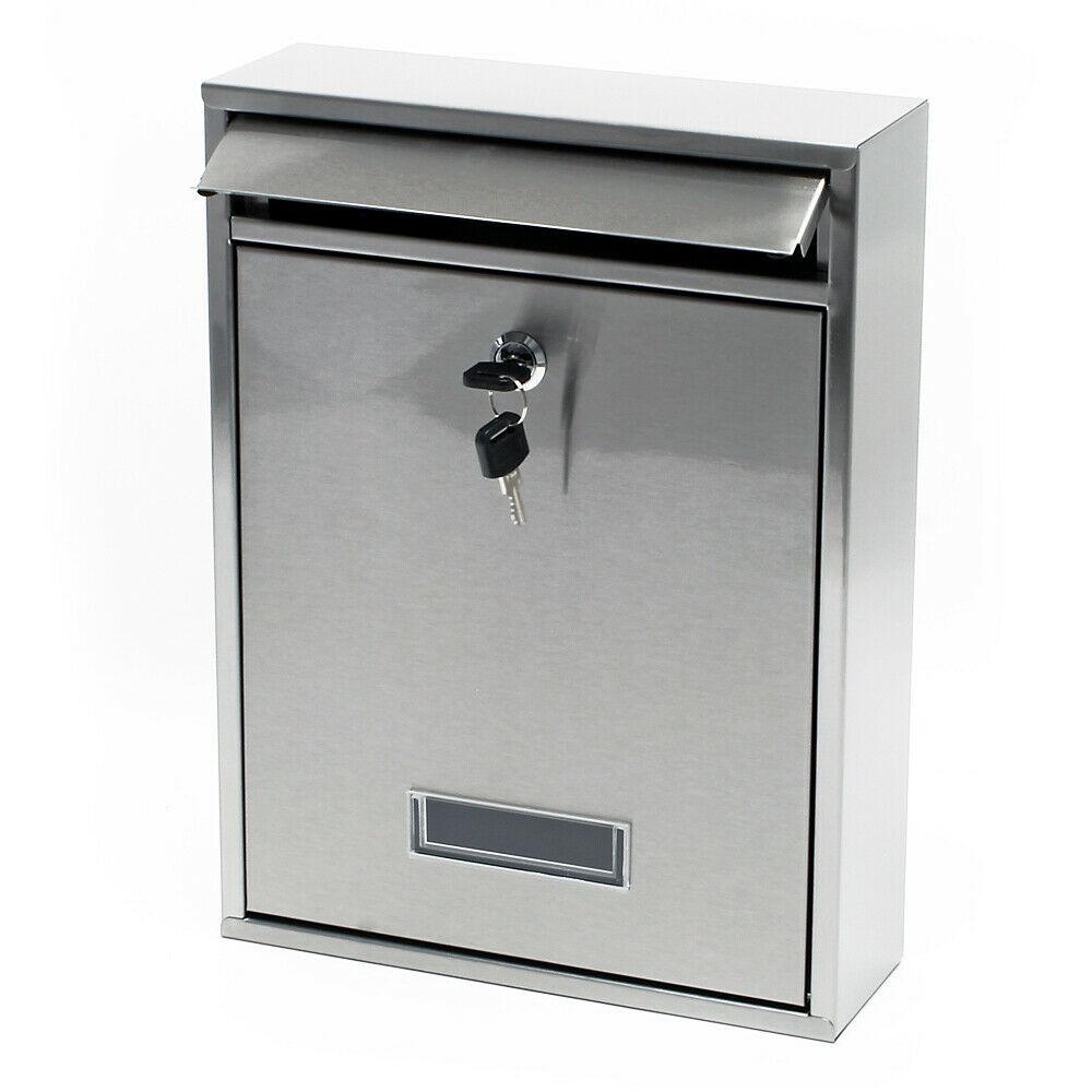 Cassetta postale di design cassetta postale da parete in acciaio inossidabile argento 16_0000058