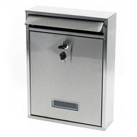 Cassetta postale di design cassetta postale da parete in acciaio inossidabile argento 16_0000058