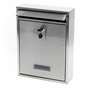 Cassetta postale di design cassetta postale da parete in acciaio inossidabile argento 16_0000058