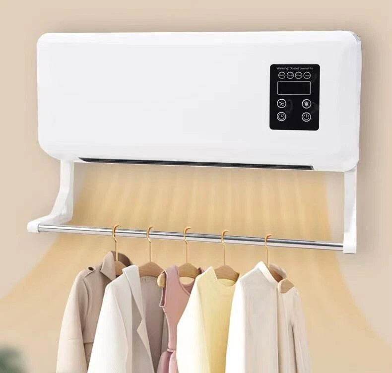 Termoventilatore d'aria CALDA e FREDDA da Parete BAGNO con Telecomando ELETTRICO