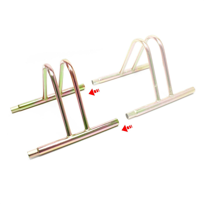 Portapacchi per 1 bicicletta 39,5 cm argento possibilità di fissaggio a parete acciaio zincato pratico garage 16_0001495