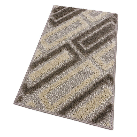 Tappeto Bagno 50x110 Cm Moderno Morbido Soffice Assorbente Asciugapassi Antiscivolo Lavabile Beige