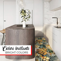 Tappeto Cucina Gomma Pvc 51x160 cm Antimacchia Passatoia Antiscivolo Antisfilo Lavabile Dis_G