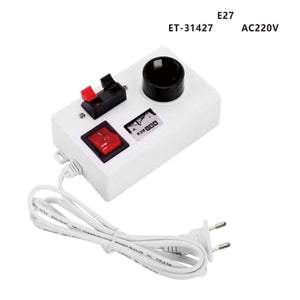 TESTER BANCO APPLIQUE LAMPADE E27 LED DISPLAY 2 VIE CON INTERRUTTORE LAMPADINE